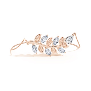 9x5.5mm HSI2 Pear & Marquise Diamond Olive Branch Bracelet in 18K Rose Gold
