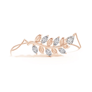 9x5.5mm IJI1I2 Pear & Marquise Diamond Olive Branch Bracelet in Rose Gold