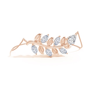 9x6mm HSI2 Pear & Marquise Diamond Olive Branch Bracelet in 18K Rose Gold