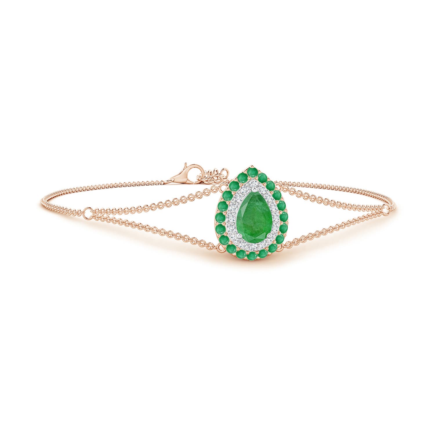 A - Emerald / 1.06 CT / 14 KT Rose and White Gold