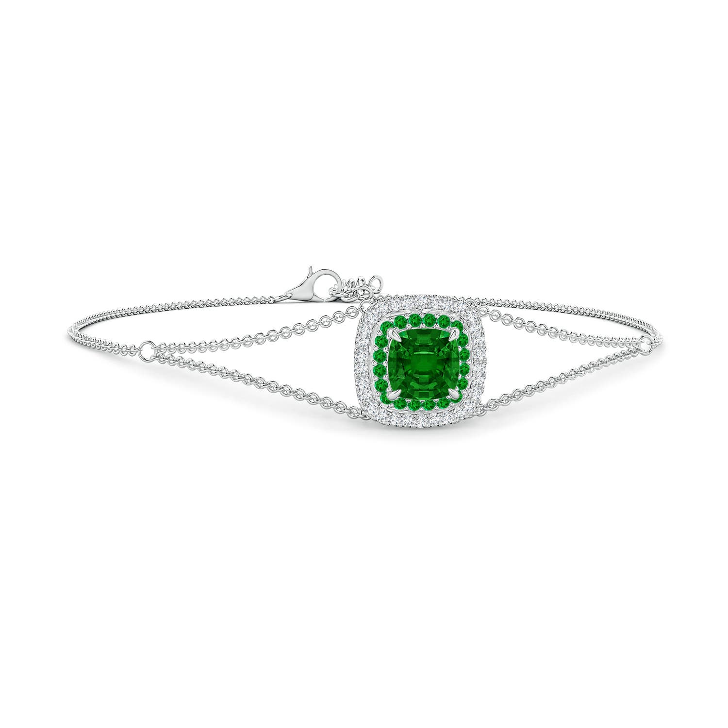 Buy Platinum Emerald Bracelets in UK Angara