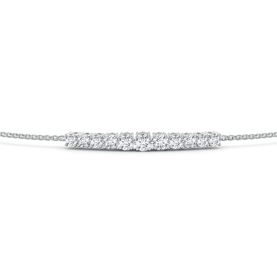 2.7mm GVS2 Graduated Round Diamond Bolo Style Bracelet in White Gold side 1