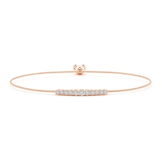 2.7mm HSI2 Graduated Round Diamond Bolo Style Bracelet in Rose Gold
