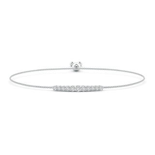 2.7mm HSI2 Graduated Round Diamond Bolo Style Bracelet in White Gold