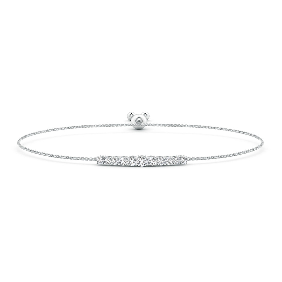 2.7mm HSI2 Graduated Round Diamond Bolo Style Bracelet in White Gold 