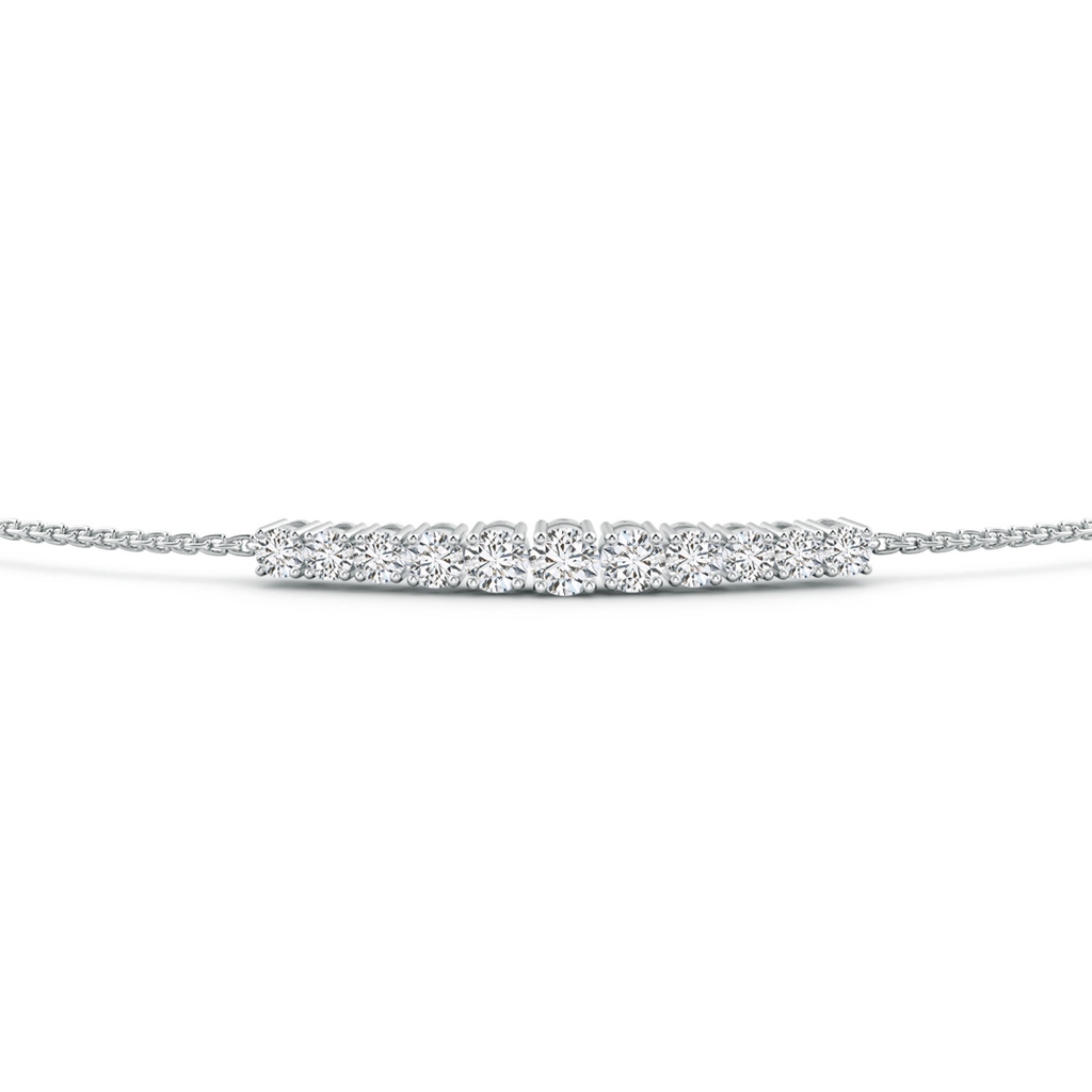 2.7mm HSI2 Graduated Round Diamond Bolo Style Bracelet in White Gold Side 1