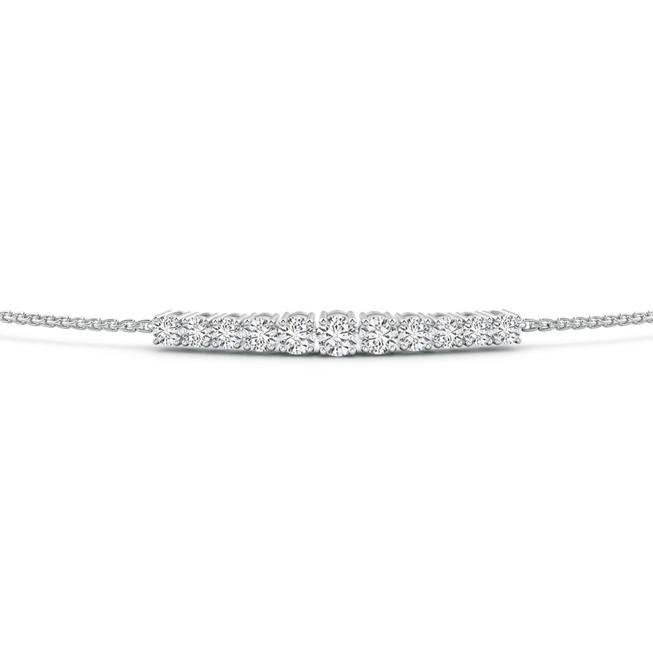 2.7mm HSI2 Graduated Round Diamond Bolo Style Bracelet in White Gold side 1