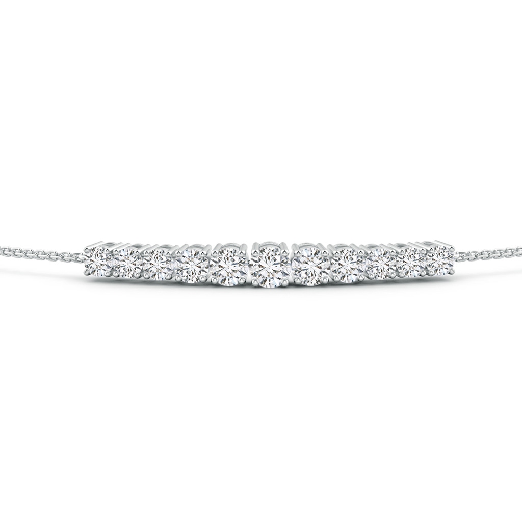 3.4mm HSI2 Graduated Round Diamond Bolo Style Bracelet in White Gold Side 1