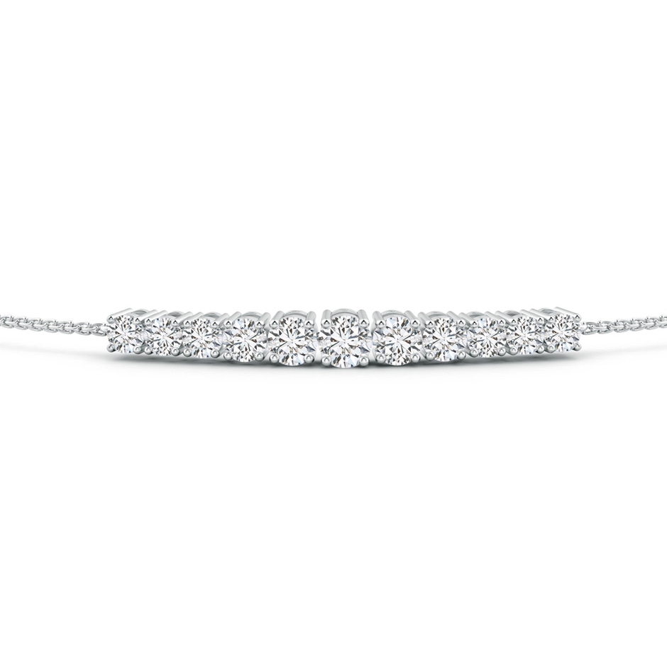 3.4mm HSI2 Graduated Round Diamond Bolo Style Bracelet in White Gold side 1