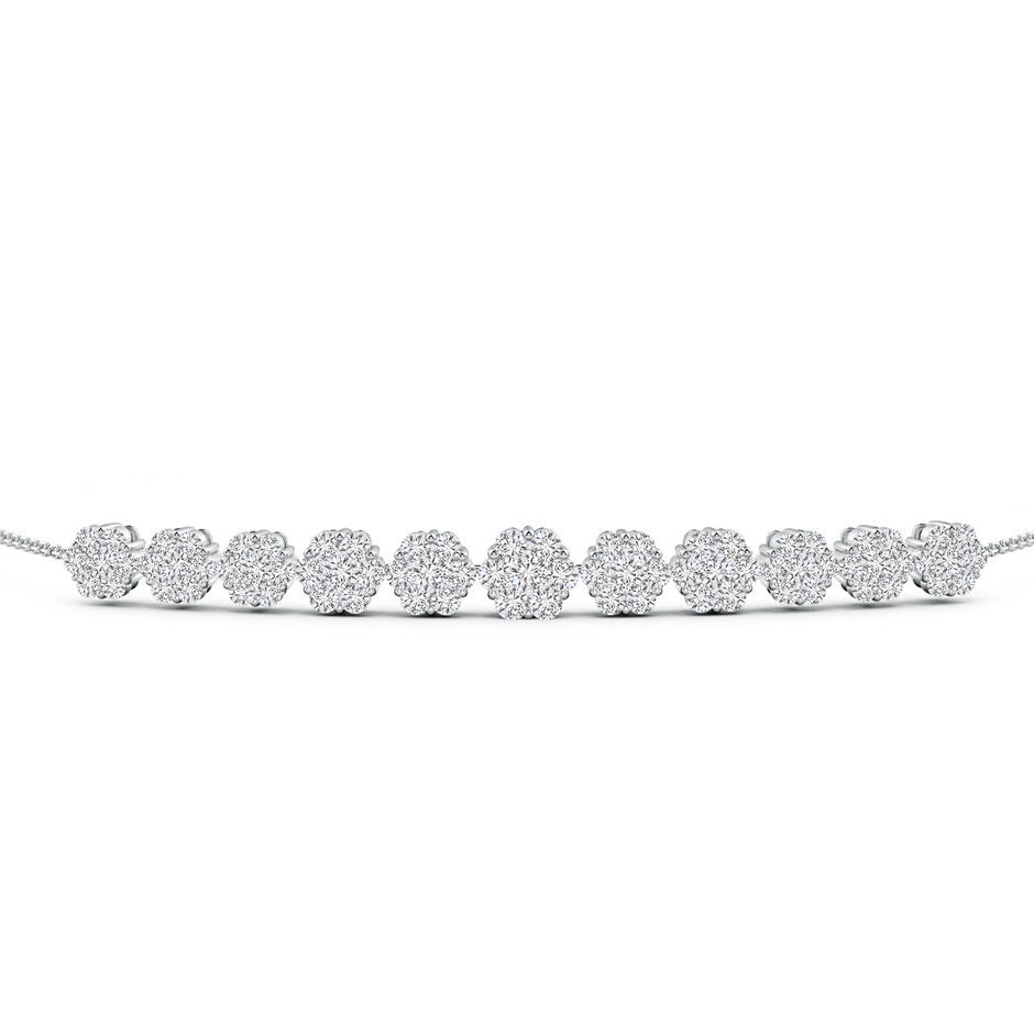 2.4mm HSI2 Pressure-Set Round Diamond Bolo Style Bracelet in White Gold side 1