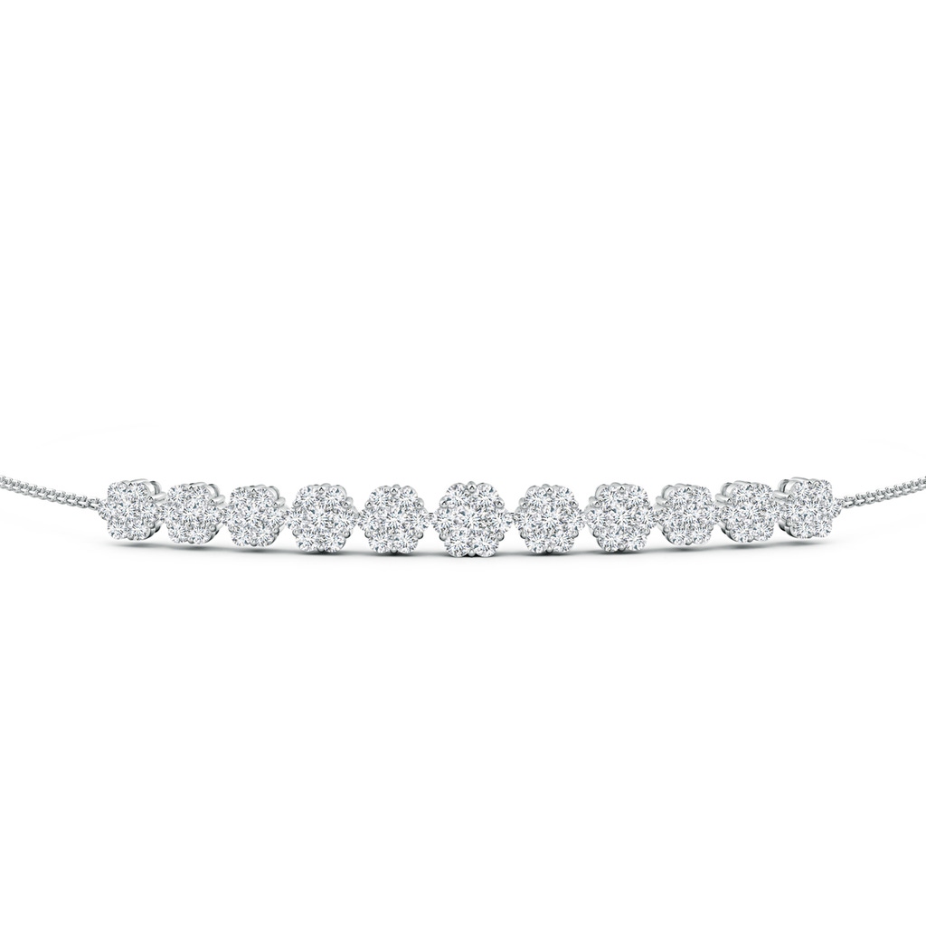 2mm GVS2 Pressure-Set Round Diamond Bolo Style Bracelet in White Gold - side 1