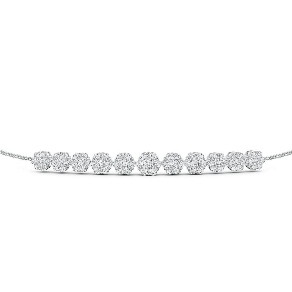 2mm GVS2 Pressure-Set Round Diamond Bolo Style Bracelet in White Gold side 1