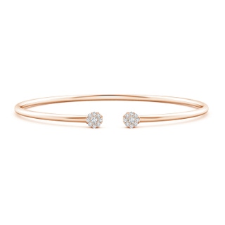 2.1mm GVS2 Diamond Open Flex Floral Bangle in Rose Gold