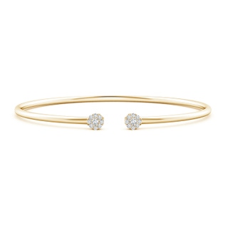 2.1mm GVS2 Diamond Open Flex Floral Bangle in Yellow Gold