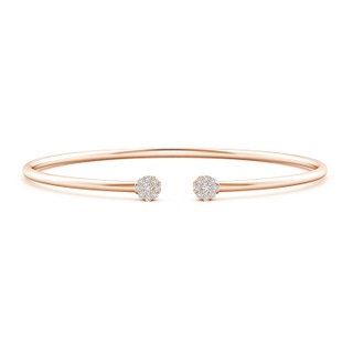 2.1mm HSI2 Diamond Open Flex Floral Bangle in Rose Gold