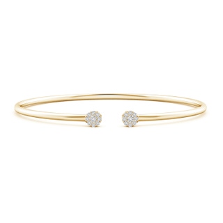 2.1mm HSI2 Diamond Open Flex Floral Bangle in Yellow Gold