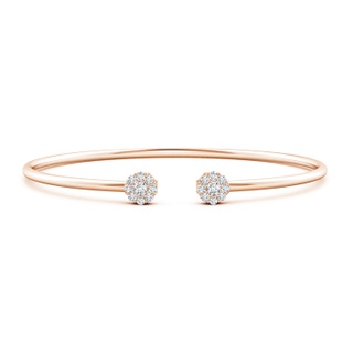 2.7mm GVS2 Diamond Open Flex Floral Bangle in Rose Gold