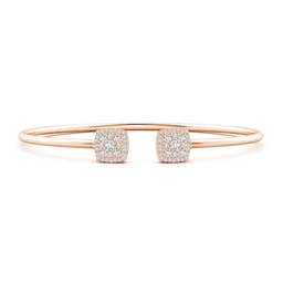 Two Stone Rose Gold Diamond Bracelets