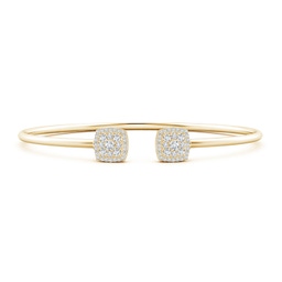 Two Stone Yellow Gold Diamond Bracelets