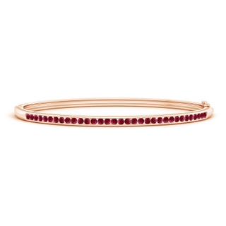 2mm A Classic Channel-Set Round Ruby Bangle in 10K Rose Gold