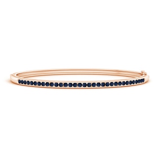 2mm A Classic Channel-Set Round Blue Sapphire Bangle in 10K Rose Gold