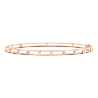 2mm GVS2 Channel-Set Round Station Diamond Bangle in Rose Gold