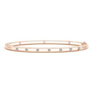 2mm KI3 Channel-Set Round Station Diamond Bangle in 9K Rose Gold