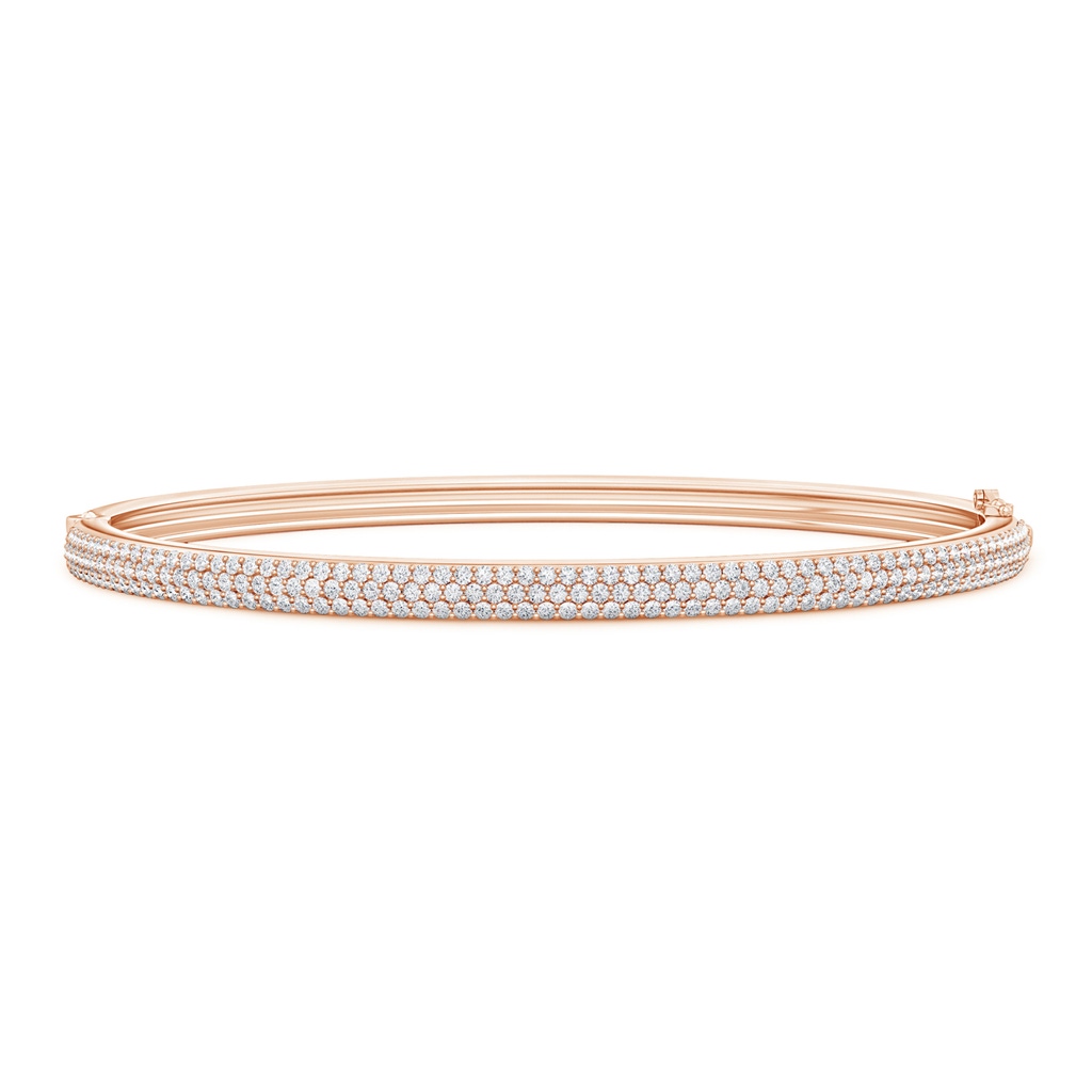 1.1mm HSI2 Prong-Set Round Diamond Bangle Bracelet in Rose Gold