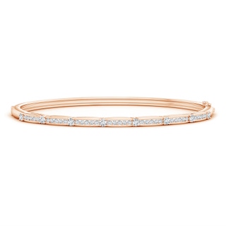 2.2mm GVS2 Channel-Set Diamond Bangle Bracelet with Hinged Clip in 10K Rose Gold