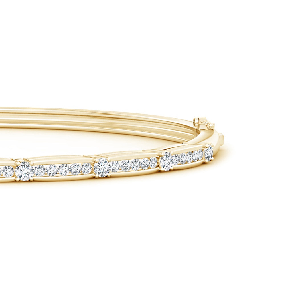 2.2mm GVS2 Channel-Set Diamond Bangle Bracelet with Hinged Clip in Yellow Gold - side_1