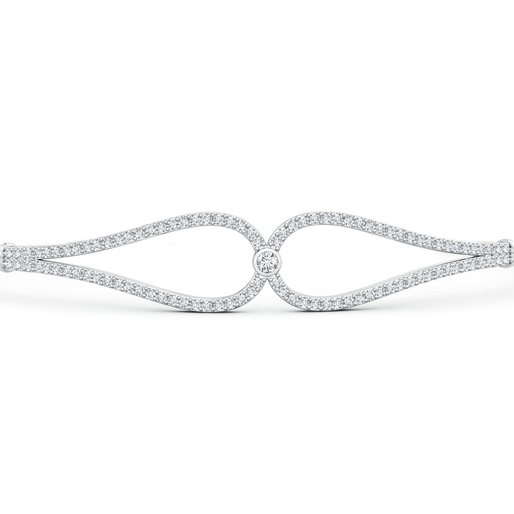 1.9mm GVS2 Prong-Set Round Diamond Teardrop Flex Tube Bangle in White Gold - side 199