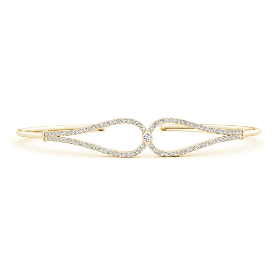 1.9mm HSI2 Prong-Set Round Diamond Teardrop Flex Tube Bangle in Yellow Gold 