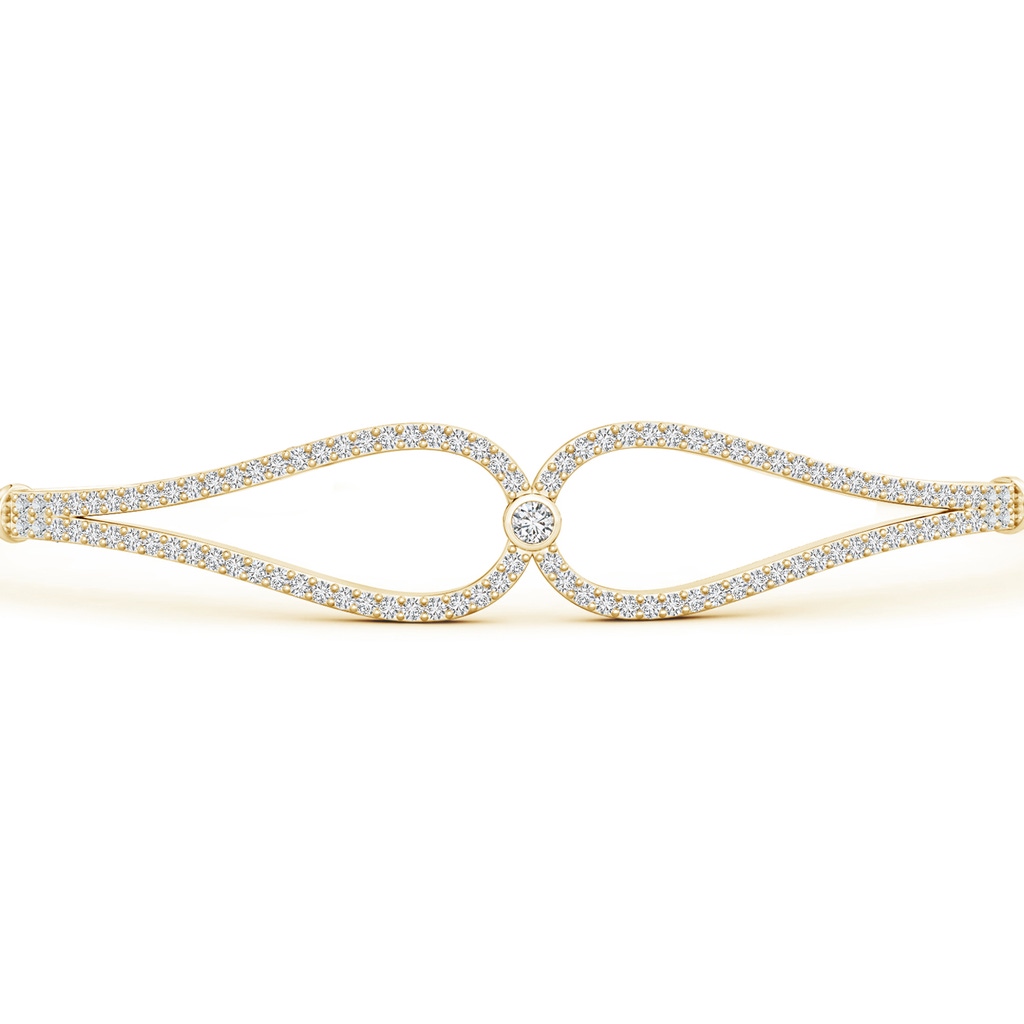 1.9mm HSI2 Prong-Set Round Diamond Teardrop Flex Tube Bangle in Yellow Gold - side 199