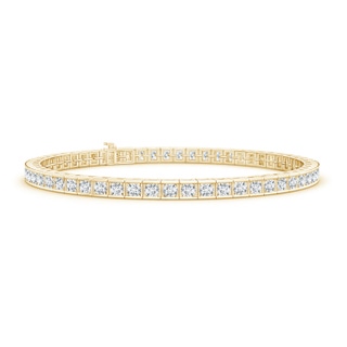 2.6mm GVS2 Channel-Set Round Diamond Tennis Bracelet in Yellow Gold