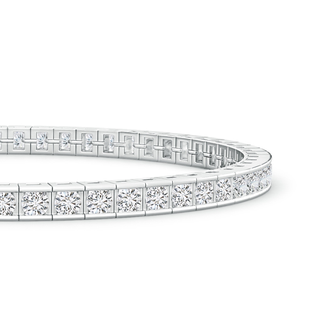 2.6mm HSI2 Channel-Set Round Diamond Tennis Bracelet in White Gold Side 1