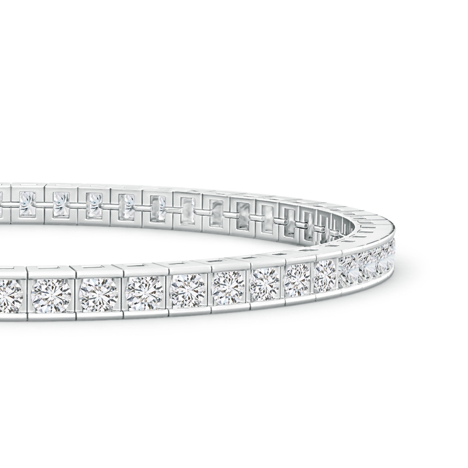 2.6mm HSI2 Channel-Set Round Diamond Tennis Bracelet in White Gold side 1