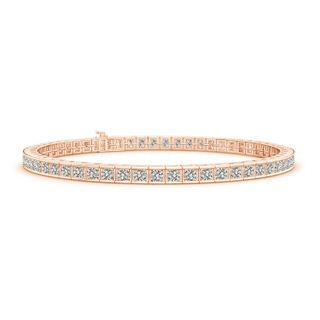 2.6mm KI3 Channel-Set Round Diamond Tennis Bracelet in 9K Rose Gold