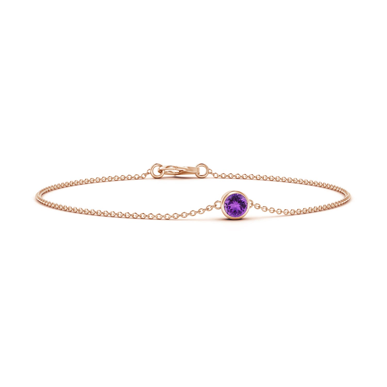 Aquarius amethyst bracelet with star and moon beads - braceletsforever