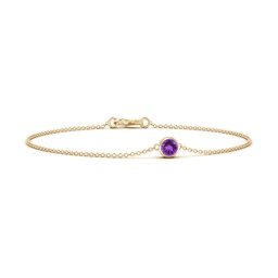 Stackables Yellow Gold Amethyst Bracelets
