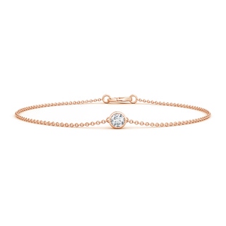 3.5mm GVS2 Bezel-Set Round Diamond Chain Bracelet in 9K Rose Gold