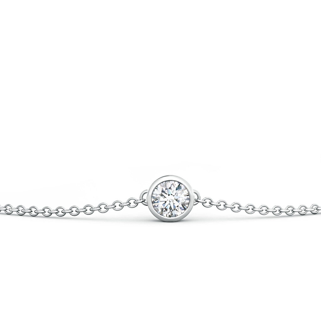 3.5mm GVS2 Bezel-Set Round Diamond Chain Bracelet in White Gold - Side 199