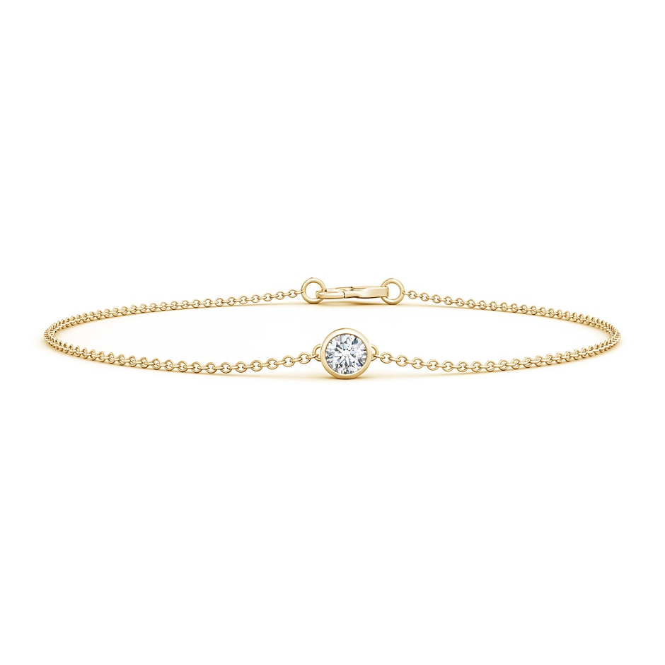 3.5mm GVS2 Bezel-Set Round Diamond Chain Bracelet in Yellow Gold 