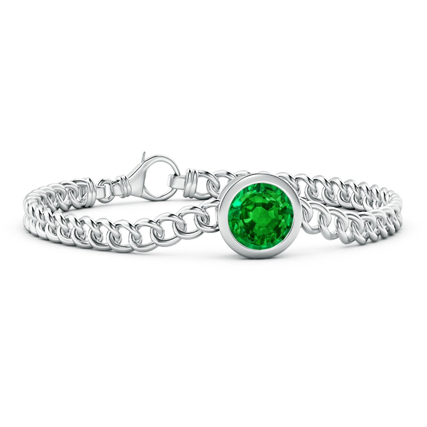 Image Representation of the Emerald White Gold Bracelets