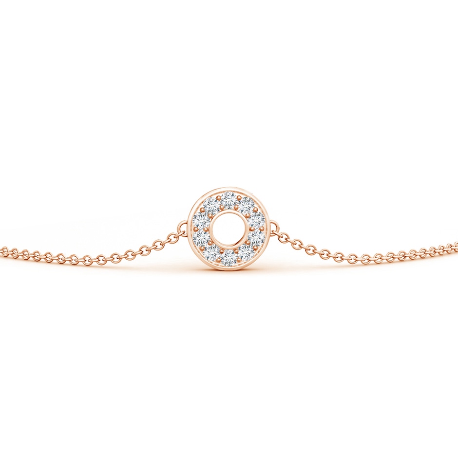 1.55mm GVS2 Pave-Set Round Diamond Chain Bracelet in Rose Gold side-1