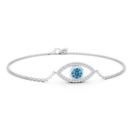 Stackables White Gold Blue Diamond Bracelets