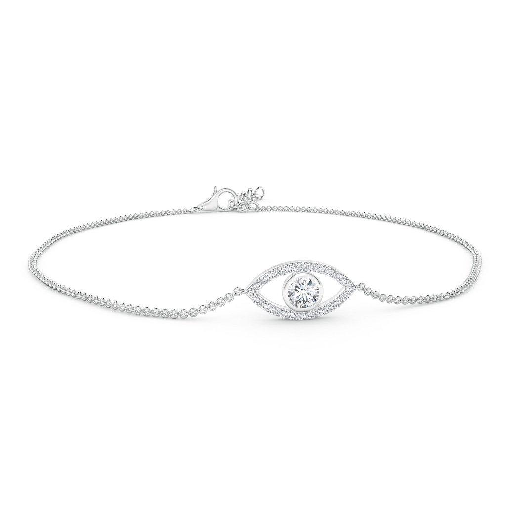 3.5mm GVS2 Bezel-Set Diamond Evil Eye Bracelet With Accents in P950 Platinum