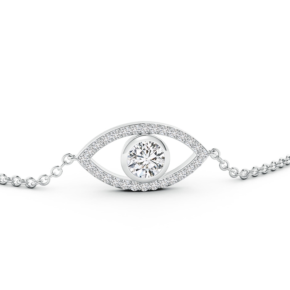 5.1mm HSI2 Bezel-Set Diamond Evil Eye Bracelet With Accents in 18K White Gold side 199