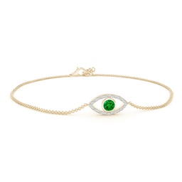Stackables Yellow Gold Emerald Bracelets