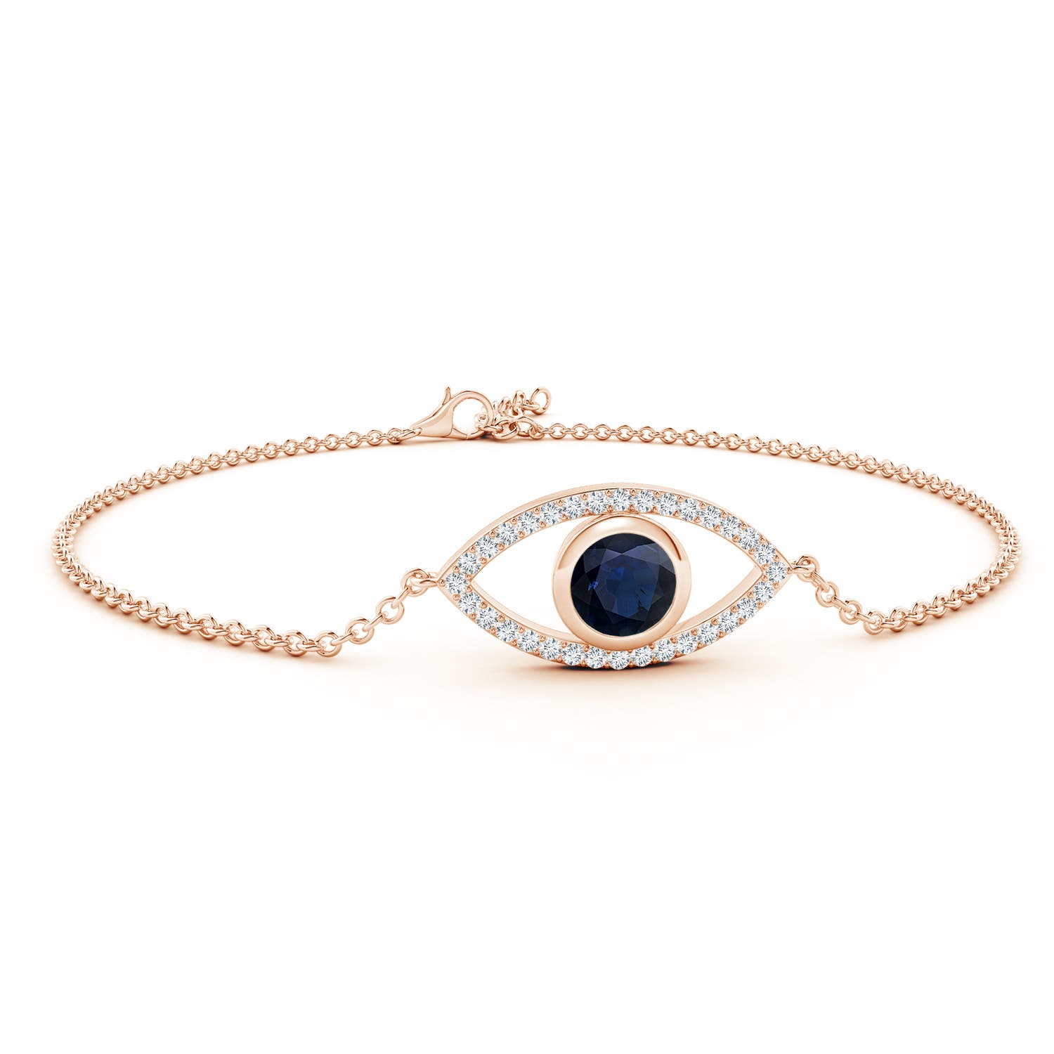 A - Blue Sapphire / 1.29 CT / 14 KT Rose Gold