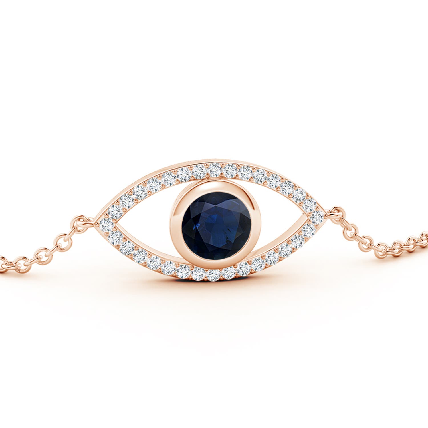 A - Blue Sapphire / 1.29 CT / 14 KT Rose Gold